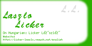 laszlo licker business card